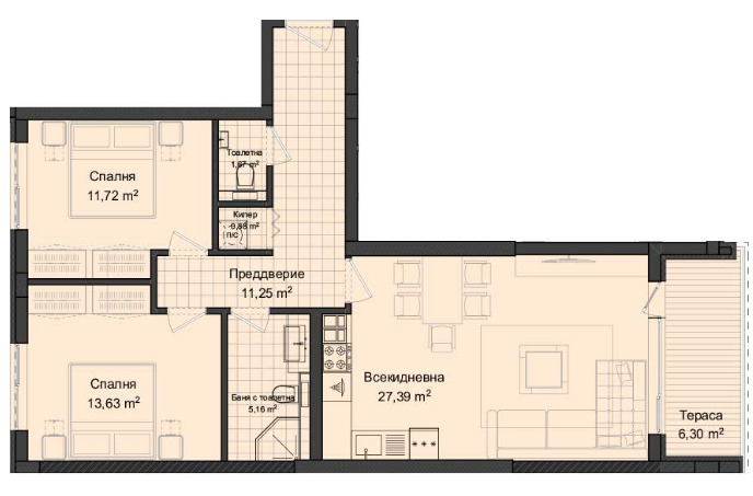 Продава  3-стаен град Пловдив , Кършияка , 107 кв.м | 90700499