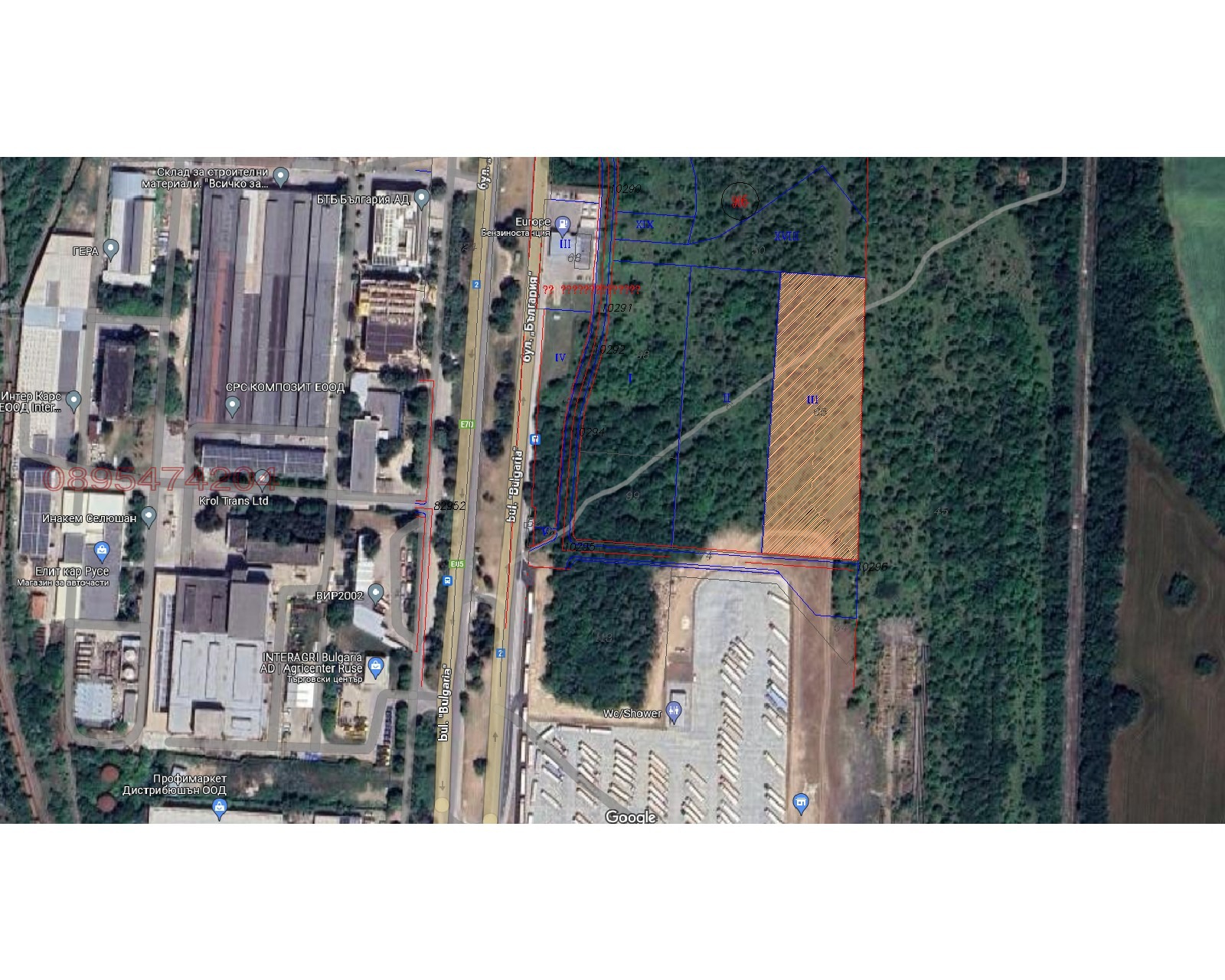 Продава ПАРЦЕЛ, гр. Русе, Промишлена зона - Изток