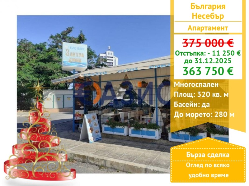 Продава МНОГОСТАЕН, гр. Несебър, област Бургас