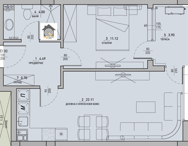 Satılık  1 yatak odası Sofia , Simeonovo , 62 metrekare | 49596519