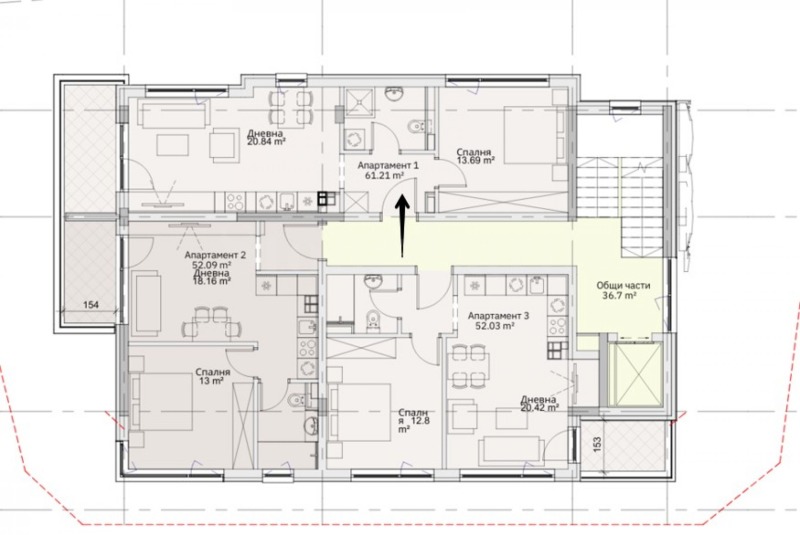 Продава  2-стаен град София , Левски , 74 кв.м | 78494666 - изображение [2]