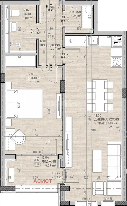 Продава 2-СТАЕН, гр. София, Сухата река, снимка 13 - Апартаменти - 53094376