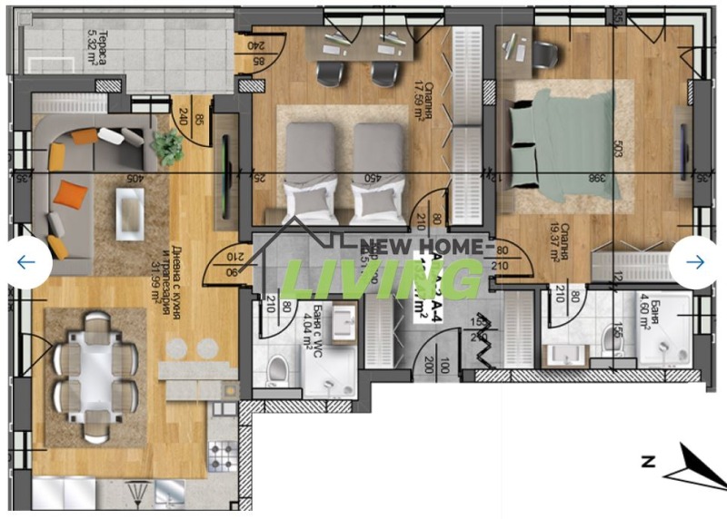 Продава 3-СТАЕН в град Пловдив, Христо Смирненски - 133 кв.м / 202 687 € » 396 421.32 лв., НЮ ХОУМ ЛИВИНГ ЕООД