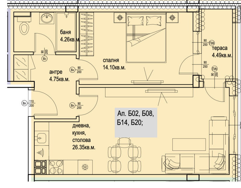 Na prodej  1 ložnice Plovdiv , Karšijaka , 72 m2 | 94977012 - obraz [2]