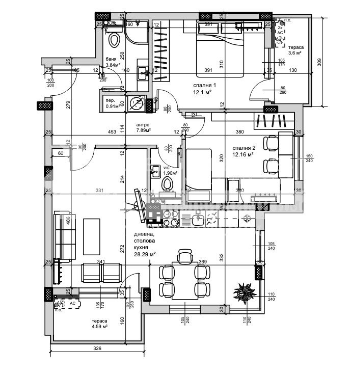 Продава 3-СТАЕН, гр. Пловдив, Кючук Париж, снимка 4 - Апартаменти - 53529328