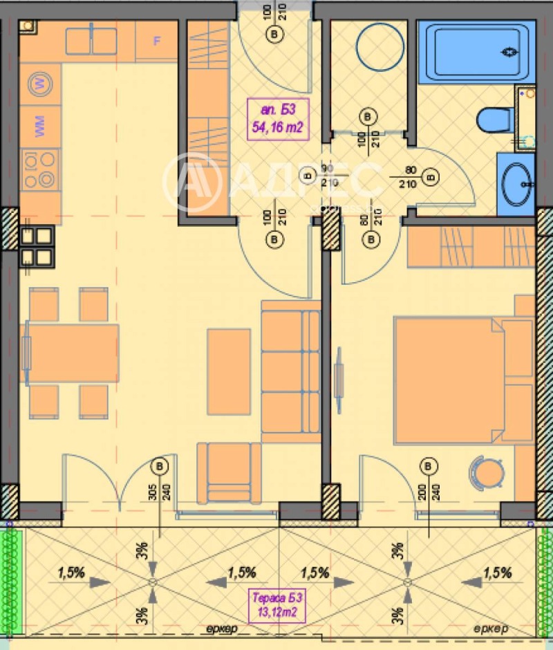 Продава 2-СТАЕН, гр. София, Манастирски ливади, снимка 3 - Апартаменти - 53148999