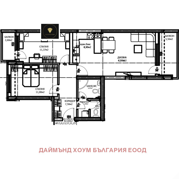 Продава 3-СТАЕН, гр. Пловдив, Тракия, снимка 2 - Aпартаменти - 47445903