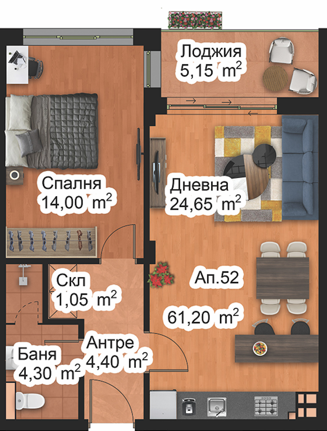 Продава 2-СТАЕН, гр. Пловдив, Младежки Хълм, снимка 3 - Апартаменти - 50807648