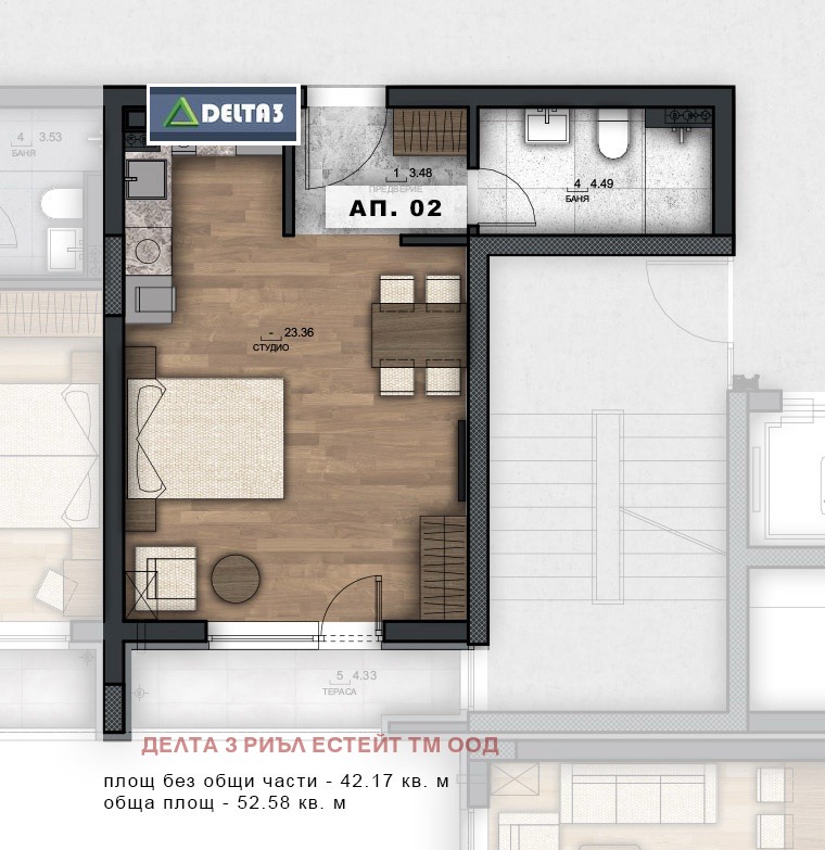 Na prodej  Studio Sofia , Malinova dolina , 53 m2 | 63535907 - obraz [4]