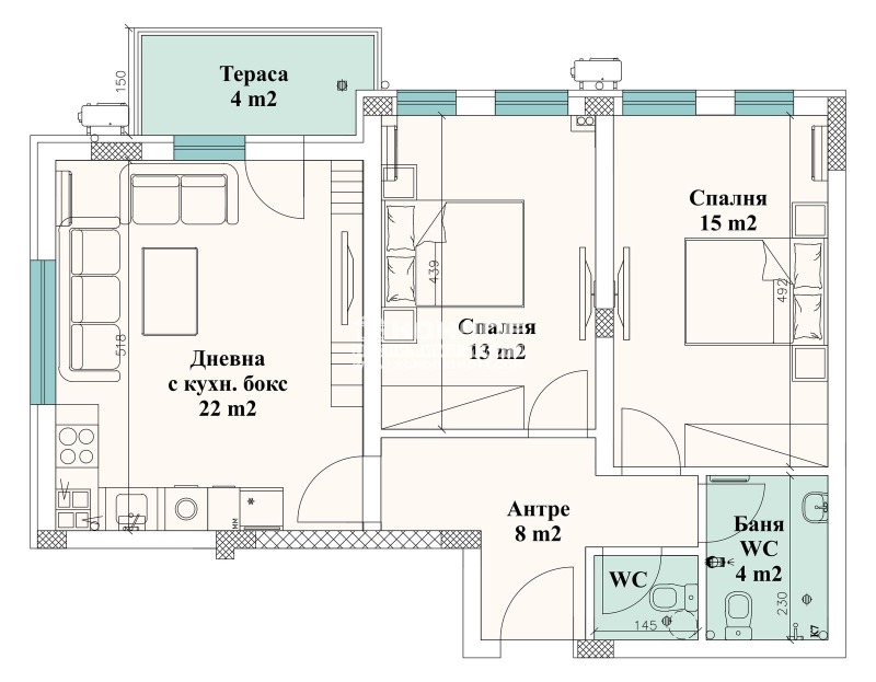 En venta  2 dormitorios Plovdiv , Ostromila , 101 metros cuadrados | 11767836 - imagen [2]