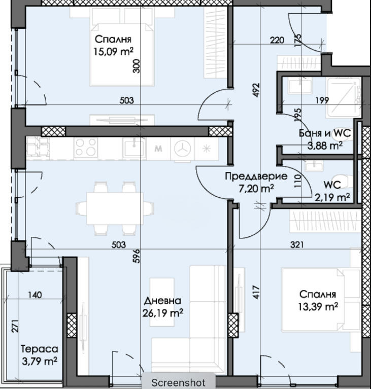 Продава 3-СТАЕН, гр. Пловдив, Тракия, снимка 9 - Апартаменти - 54677488