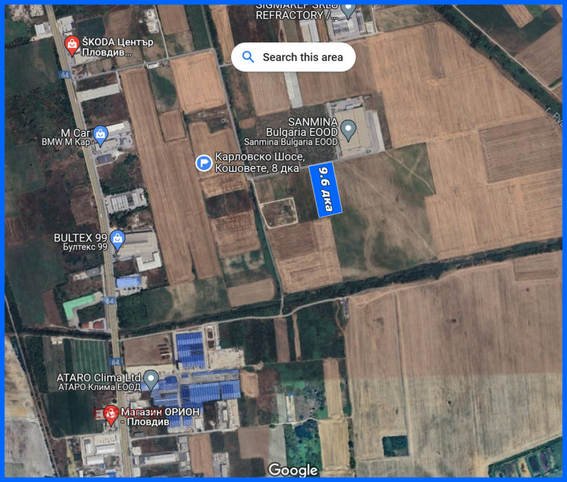 In vendita  Complotto Plovdiv , Industrialna zona - Sever , 960 mq | 34988314 - Immagine [2]