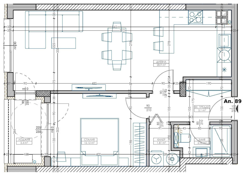 Продава  2-стаен, град Варна, Младост 1 • 95 000 EUR • ID 79108119 — holmes.bg - [1] 