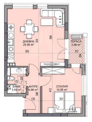 Na sprzedaż  1 sypialnia Plowdiw , Gagarin , 73 mkw | 15680624 - obraz [3]