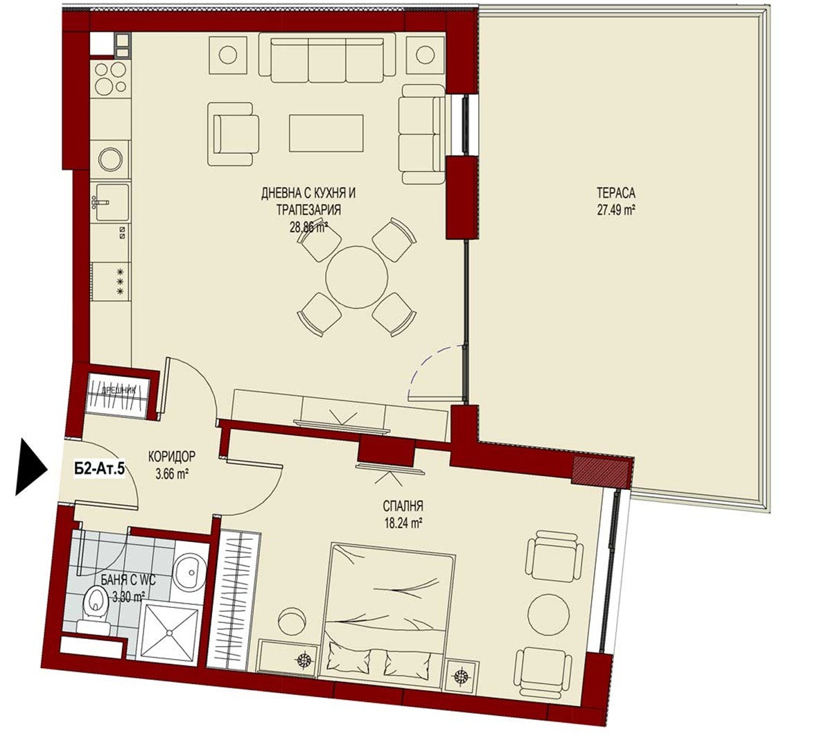 Продава 2-СТАЕН, гр. София, Сердика, снимка 17 - Апартаменти - 56200029