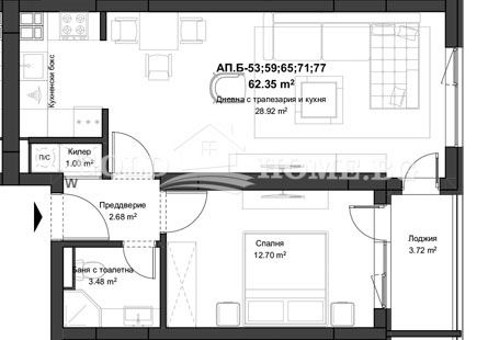 Zu verkaufen  1 Schlafzimmer Plowdiw , Kjutschuk Parisch , 65 qm | 87299126 - Bild [4]