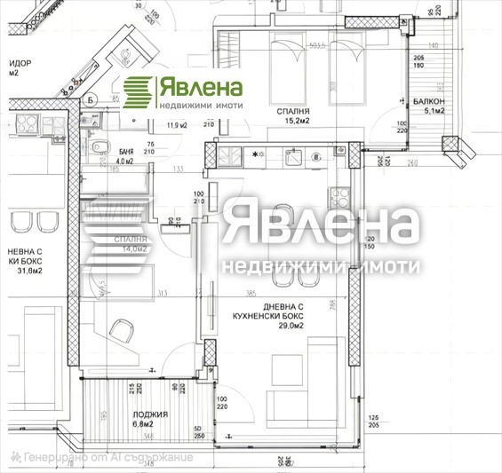 Till salu  3 sovrum Sofia , Drujba 2 , 150 kvm | 75834296 - bild [11]