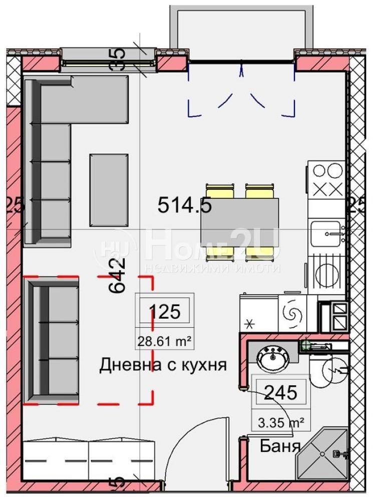 Продава 1-СТАЕН, гр. Варна, Кайсиева градина, снимка 4 - Апартаменти - 54325387