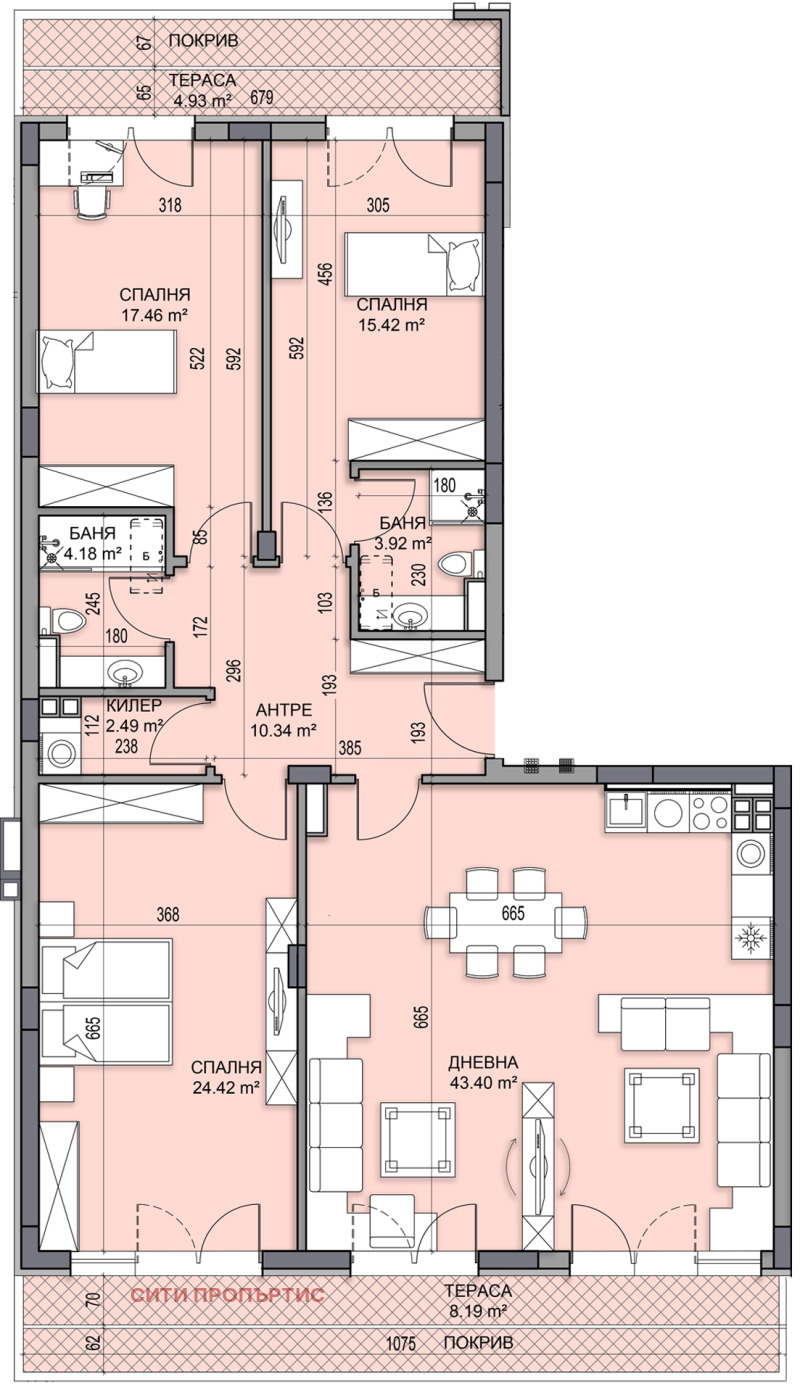 Zu verkaufen  3 Schlafzimmer Plowdiw , Gagarin , 182 qm | 60862687 - Bild [4]