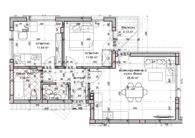 Na prodej  2 ložnice Varna , Vinica , 97 m2 | 84002349 - obraz [8]