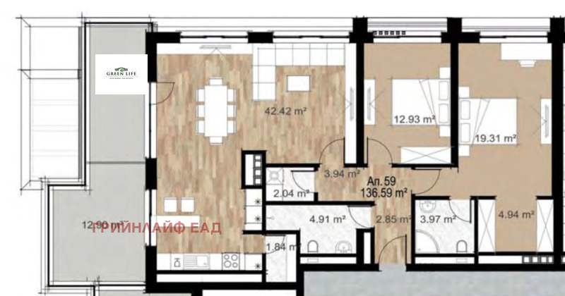 Продава 3-СТАЕН в град София, Зона Б-5 - 165 кв.м / 477 000 € » 932 930.91 лв., ГРИЙНЛАЙФ ЕАД