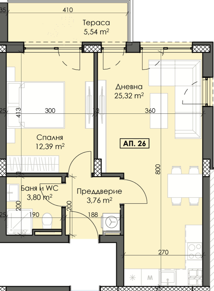 En venta  1 dormitorio Plovdiv , Trakiya , 72 metros cuadrados | 13631482