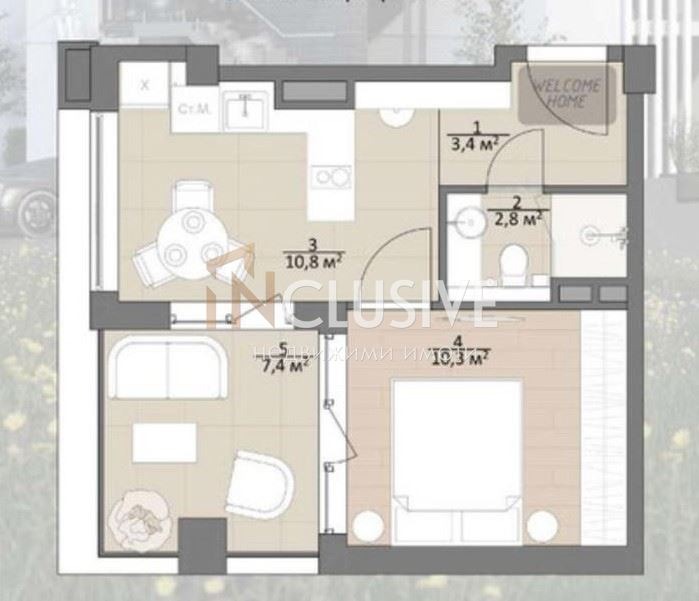 Myytävänä  1 makuuhuone Varna , m-t Alen mak , 47 neliömetriä | 91696923 - kuva [2]