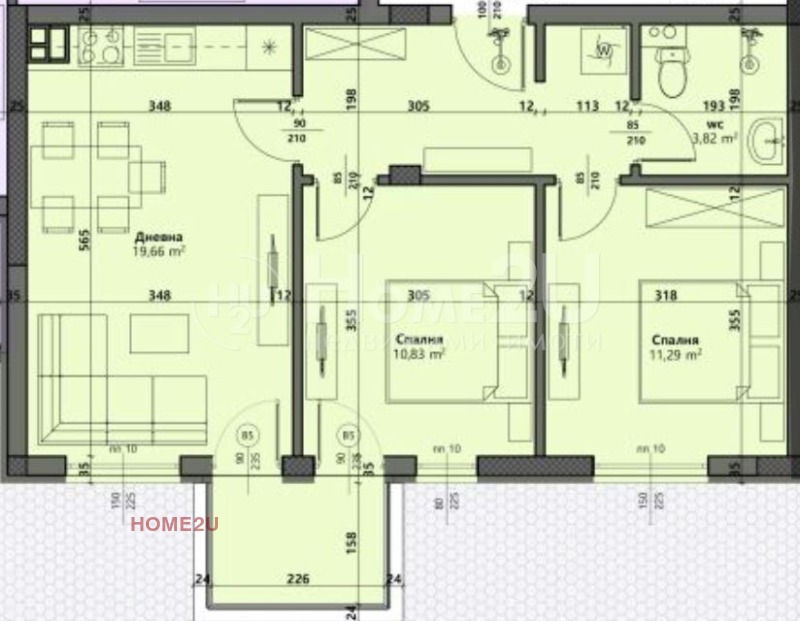 Продава  3-стаен, град Варна, Виница •  119 990 EUR • ID 18256648 — holmes.bg - [1] 