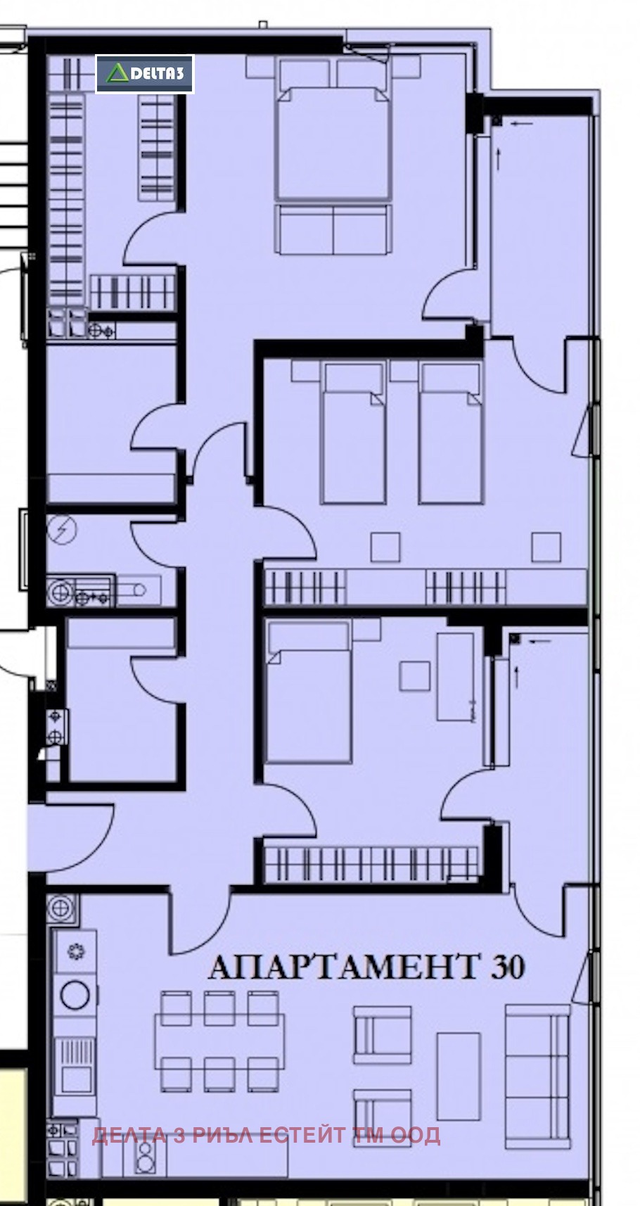 Продава 4-СТАЕН, гр. София, Кръстова вада, снимка 2 - Апартаменти - 42121500
