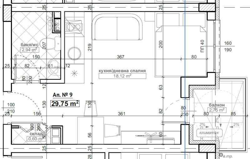 For Sale  Studio region Burgas , Kiten , 35 sq.m | 62284854 - image [2]