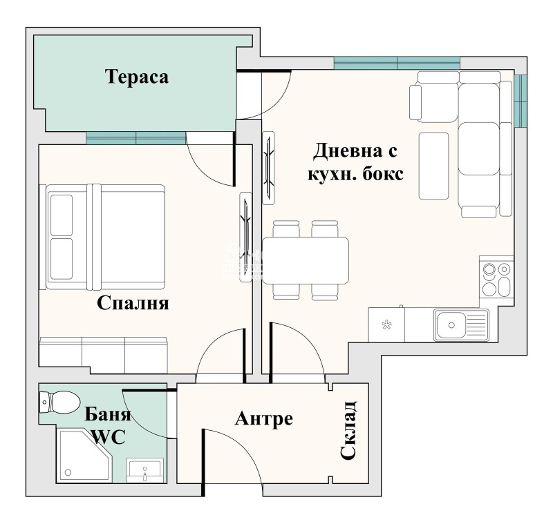 En venta  1 dormitorio Plovdiv , Trakiya , 59 metros cuadrados | 57934891 - imagen [3]