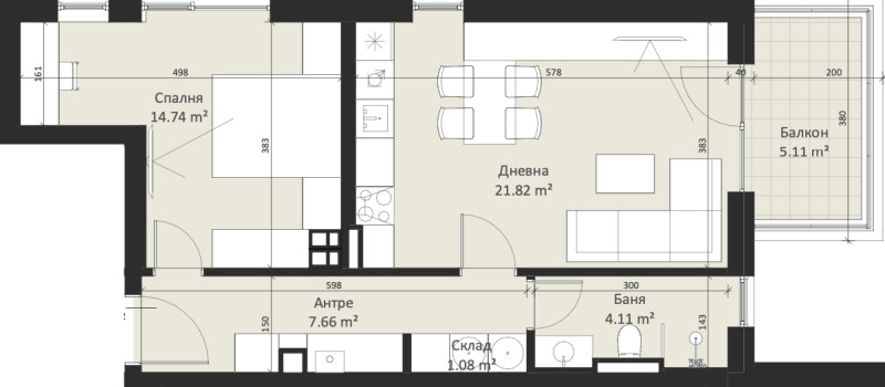De vânzare  1 dormitor Sofia , Malinova dolina , 83 mp | 77486685 - imagine [2]