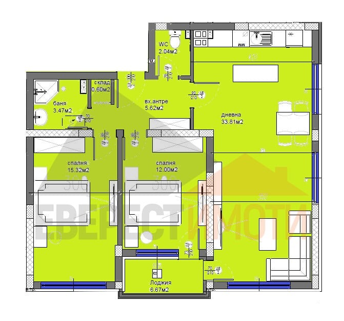 Продава 3-СТАЕН, гр. Пловдив, Христо Смирненски, снимка 2 - Aпартаменти - 48036667