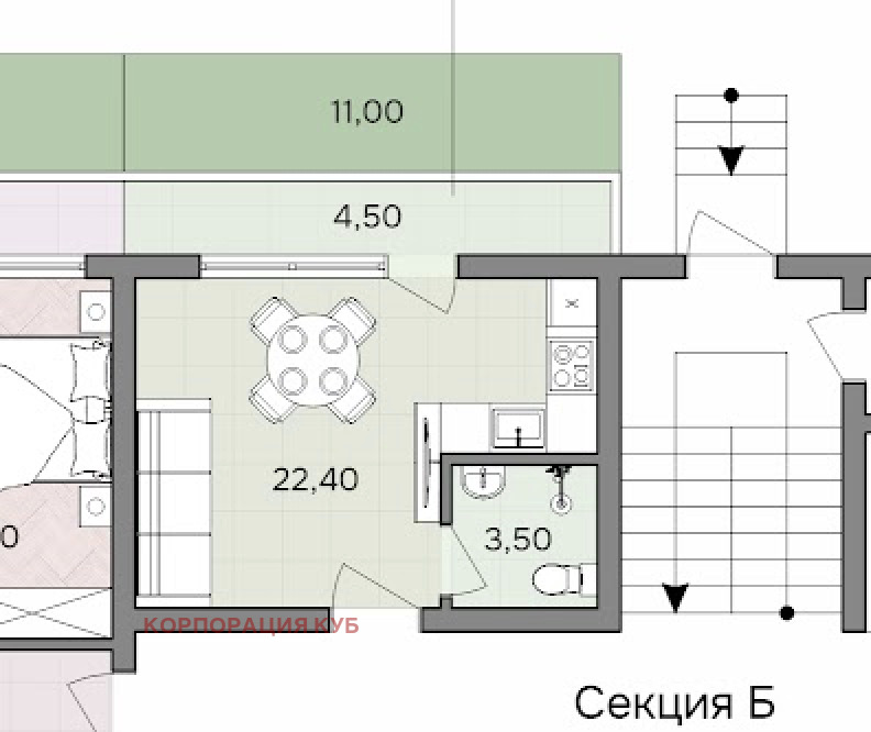 In vendita  Studio Varna , k.k. Chajka , 30 mq | 55387951 - Immagine [2]