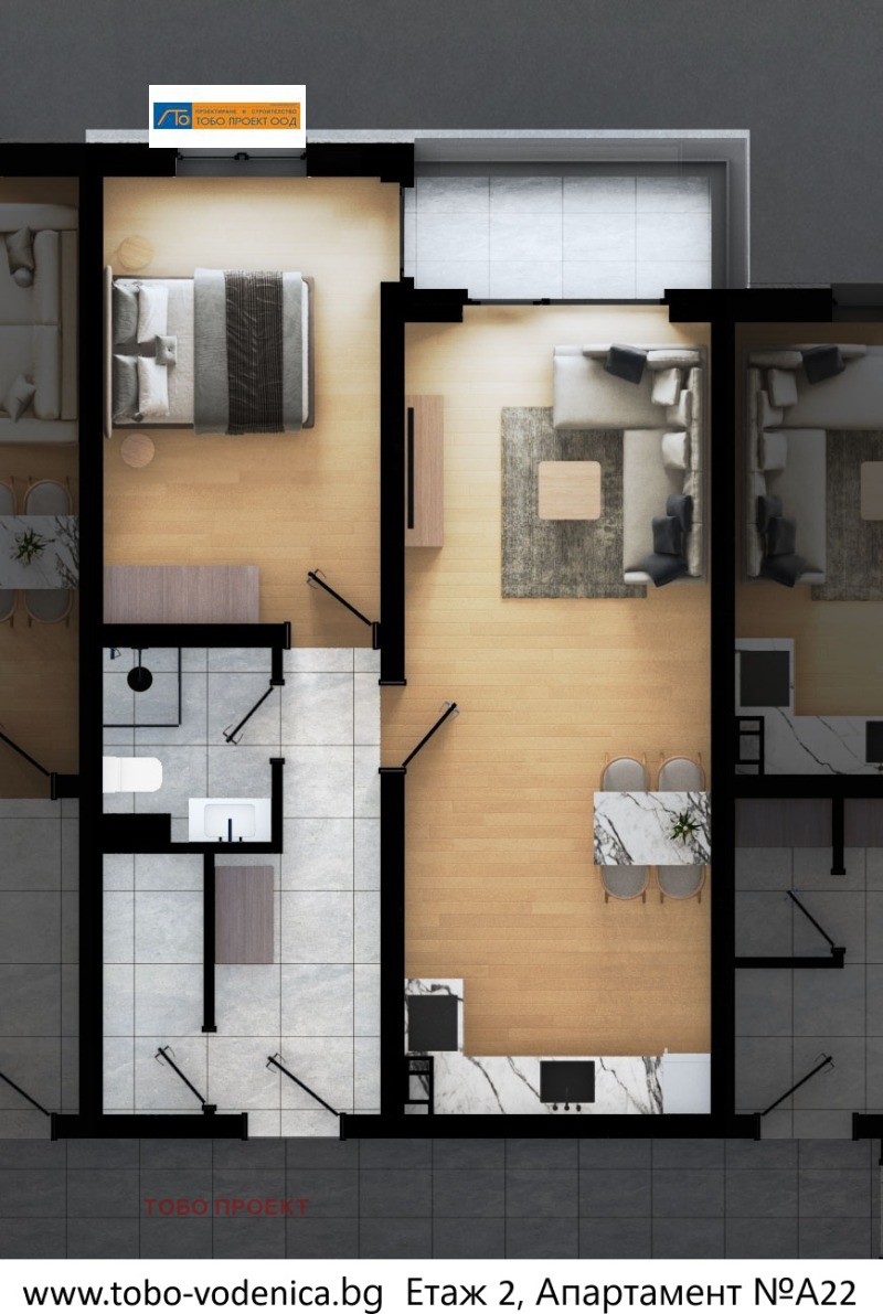 In vendita  1 camera da letto Sofia , Drugba 2 , 78 mq | 64770723 - Immagine [2]
