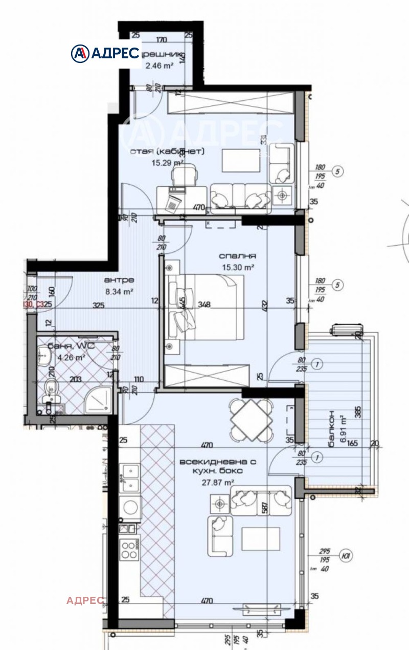 Till salu  2 sovrum Varna , Mladost 1 , 114 kvm | 78020087
