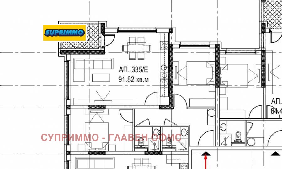 Продава 3-СТАЕН, гр. София, Обеля, снимка 2 - Апартаменти - 56409445