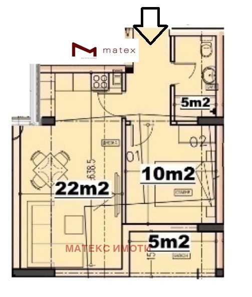 Продава  2-стаен град Варна , Цветен квартал , 58 кв.м | 57418311 - изображение [4]