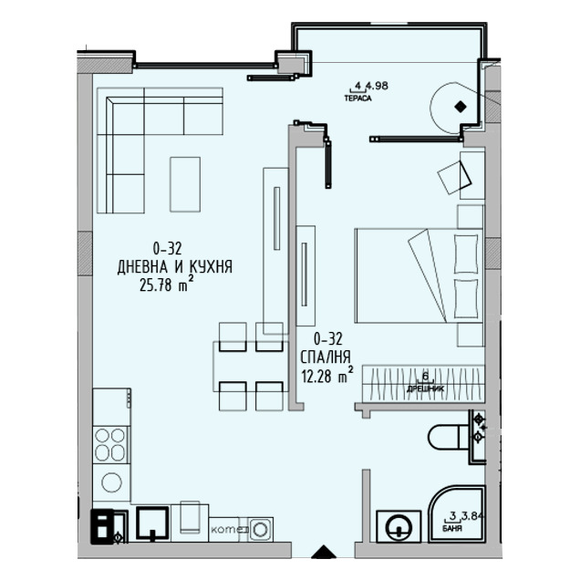 Продается  1 спальня София , Малинова долина , 62 кв.м | 62903287 - изображение [2]