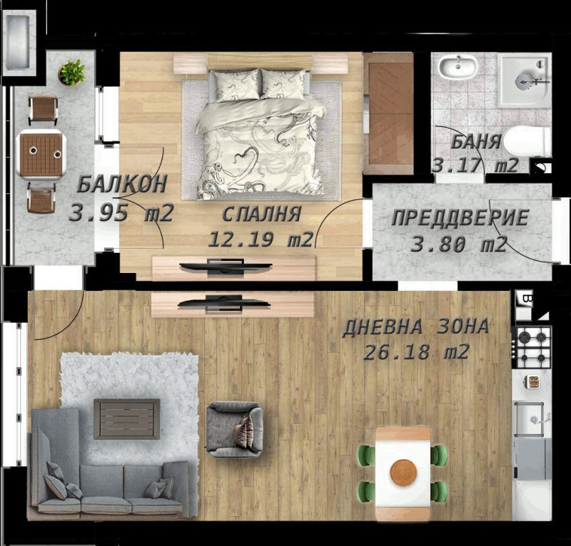 Продава 2-СТАЕН, гр. Пловдив, Беломорски, снимка 2 - Апартаменти - 53324300