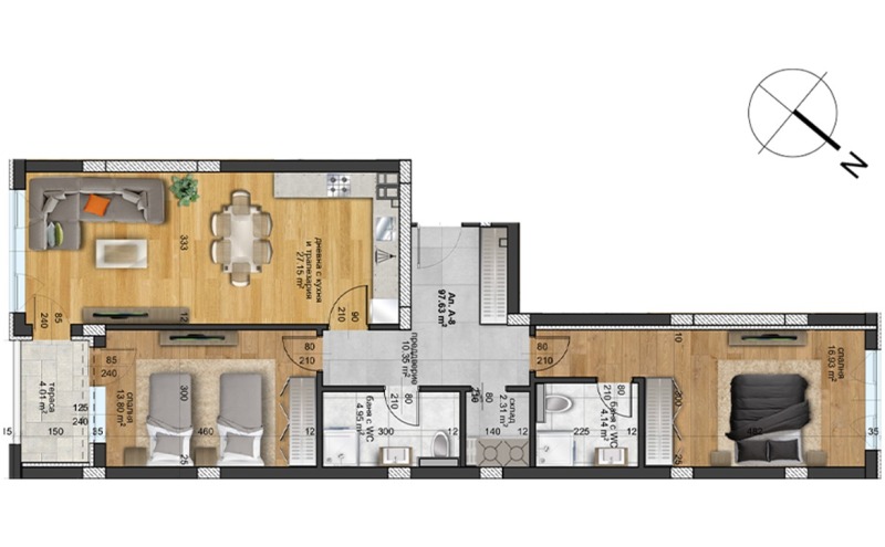 Zu verkaufen  2 Schlafzimmer Plowdiw , Hristo Smirnenski , 110 qm | 47561747 - Bild [2]