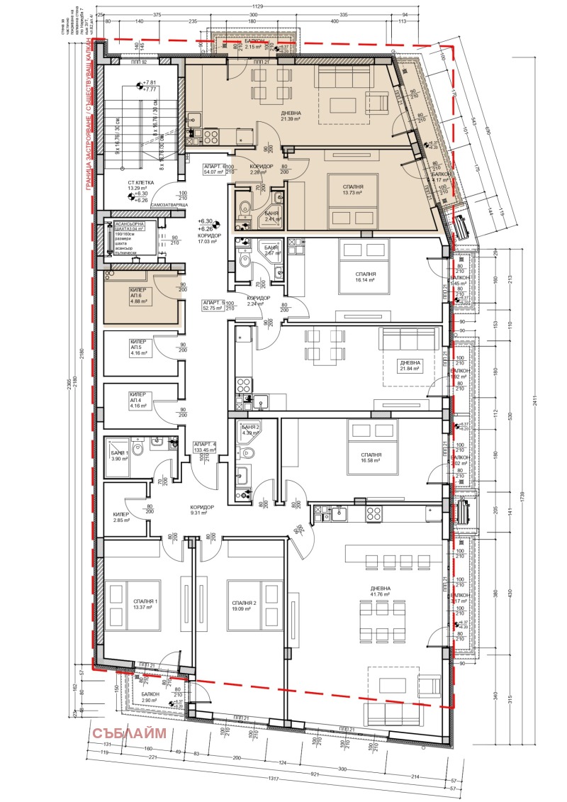 Продава  2-стаен град Варна , Изгрев , 75 кв.м | 64291380 - изображение [2]