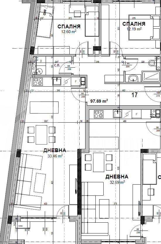 Myytävänä  2 makuuhuonetta Stara Zagora , Železnik - tsentar , 123 neliömetriä | 64894381 - kuva [2]