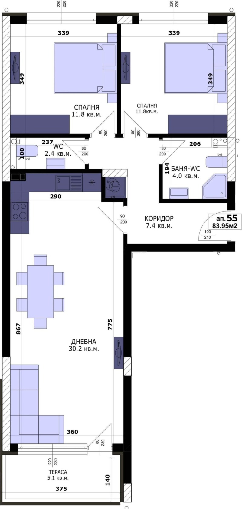 Продава  3-стаен, град Варна, Кайсиева градина •  120 000 EUR • ID 97825996 — holmes.bg - [1] 