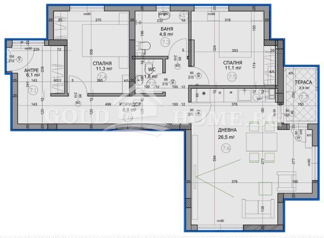 Продава 3-СТАЕН, гр. Пловдив, Христо Смирненски, снимка 5 - Апартаменти - 52454591