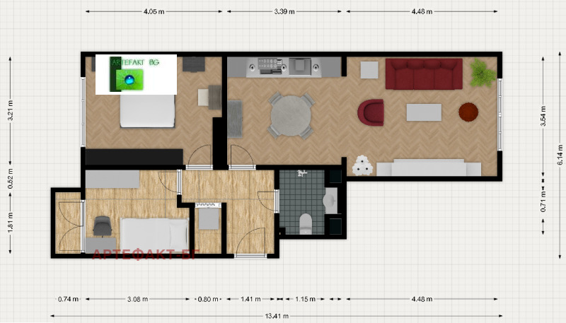 Zu verkaufen  1 Schlafzimmer Sofia , Jaworow , 69 qm | 76404458 - Bild [9]