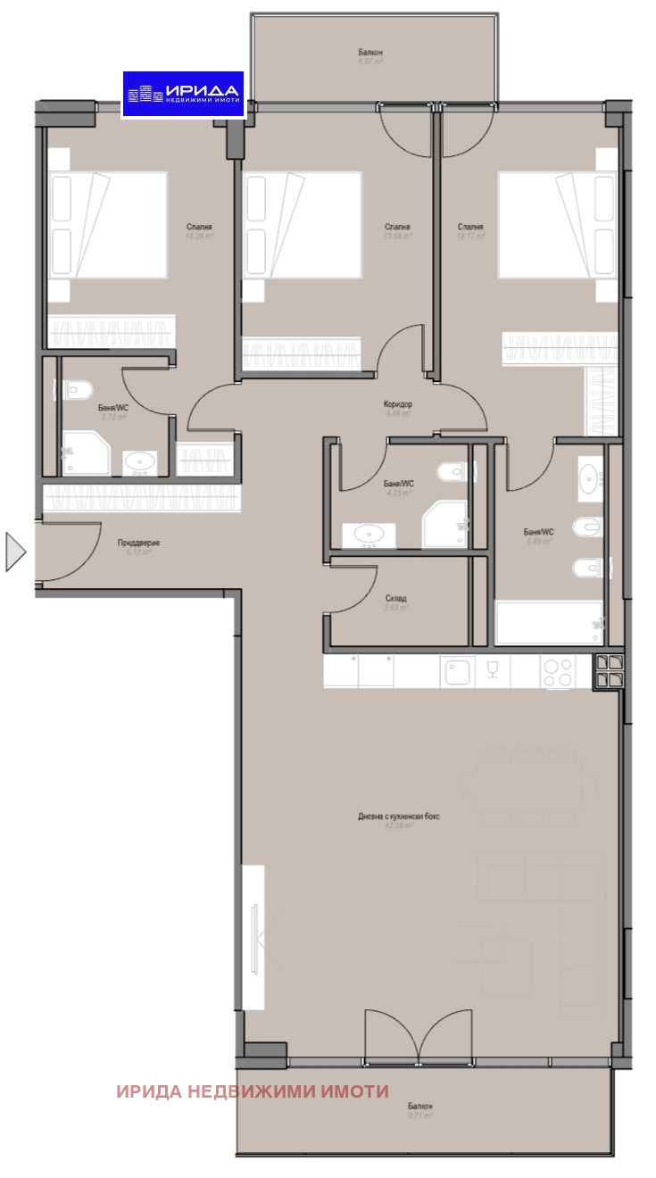 Продава 4-СТАЕН, гр. София, Оборище, снимка 3 - Aпартаменти - 49272678