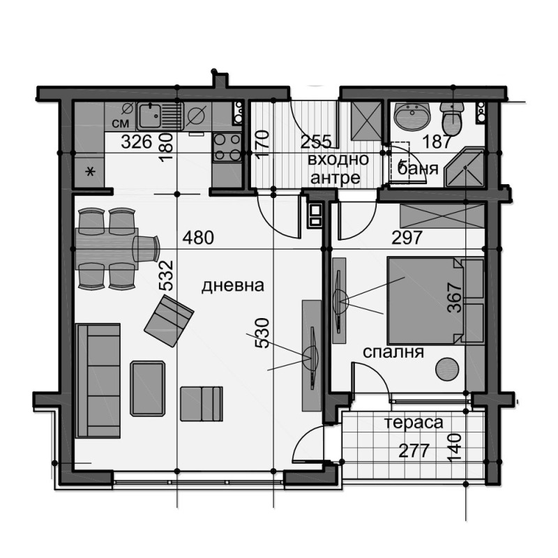 Продава 2-СТАЕН, гр. Пловдив, Остромила, снимка 2 - Aпартаменти - 46518326