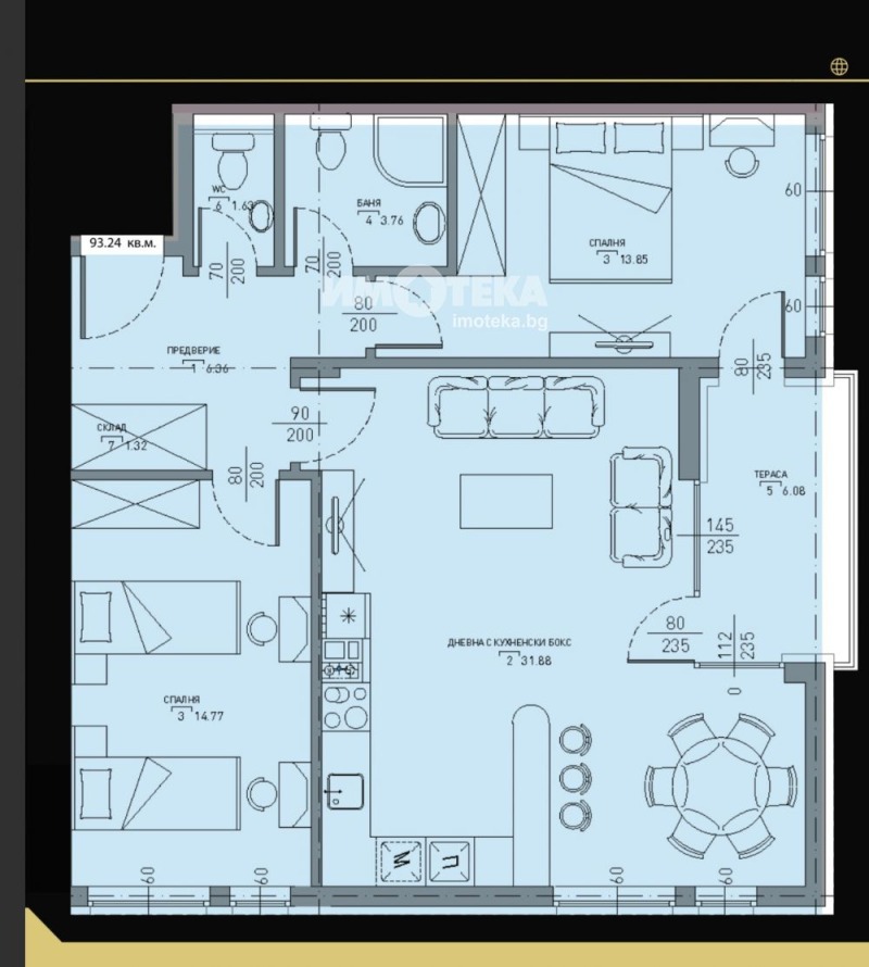 Satılık  2 yatak odası Sofia , Malinova dolina , 105 metrekare | 39217400