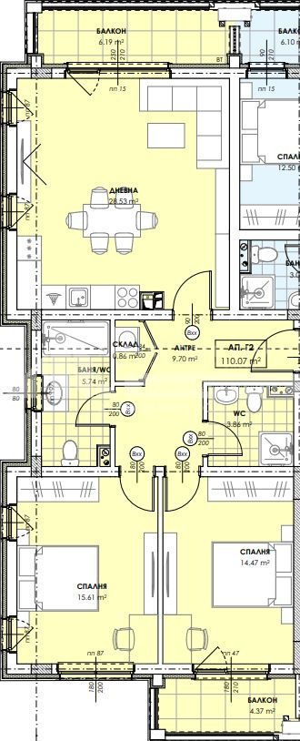 Satılık  2 yatak odası Plovdiv , Ostromila , 125 metrekare | 41234611 - görüntü [2]